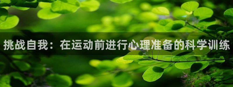 挑战自我：在运动前进行心理准备的科学训练