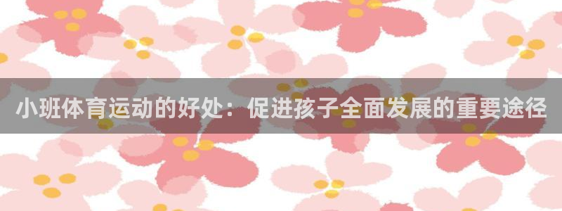 小班体育运动的好处：促进孩子全面发展的重要途径